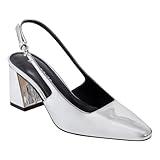 Marc Fisher Women's Lethe Pump, Silver 040, 8