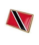 vmcoatdu Trinidad and Tobago Flag Rectangle Pin Badge International Travel Brooch Metal Alloy Souvenir Pin for Hat Clothes Backpack (Trinidad and Tobago)