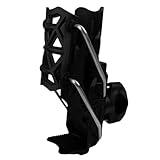 Adaptive Motorcycle Bicycle Water Bottle Holder - Automatic Clamping Cup Cage for 1.5'' - 3'' Bottles, Universal Bike Cup Holder, 360 Degree Rotatable (Black)