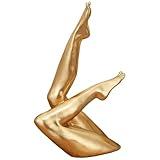 Zonsuli Golden Legs Sculpture Elegant Resin Home Decor Legs Statues Versatile Indoor/Outdoor Ornament, Bedroom, Office Desktop, Cabinets, Perfect (Bent Leg)
