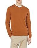 Amazon Essentials Men's V-Neck Sweater (Available in Big & Tall), Rust, X-Large