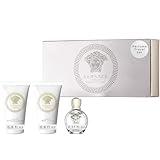 Versace Eros Pour Femme Perfume for Women Travel Mini Gift Set- EDP, Shower Gel, Body Lotion