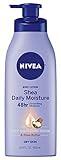 NIVEA Shea Nourish Body Lotion for Dry Skin with Hyaluronic Acid, Shea Butter and Deep Nourishing Serum, 48-Hour Body Moisturizer, 16.9 Fl Oz Pump Bottle