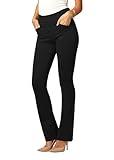 Conceited Dress Pants Women - Stretchy - Tummy Control - All Day Comfort Wear to Work - Womens Dress Pants in Tall and Petite - Regular and Plus Size - Midnight Black - Medium