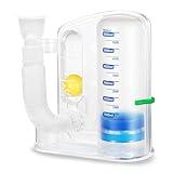 Incentive Spirometer Adult, Lung Exerciser Device, Breathing Trainer - 6000ML Inhale Volume Measurement, Equipped with Ball Flow Rate Indicator & Scale Indicator