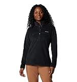 Columbia Womens Benton Springs Half Snap II Pull Over Fleece Jacket, Black, Medium