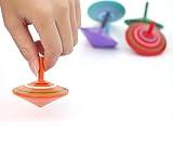 GoodPlay Gyroscope, 3 Pcs/Set Handmade Painted Wood Spinning Tops, Educational Kindergarten Toys
