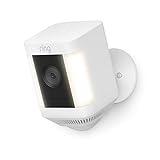 Ring Spotlight Cam Plus, Battery | Two-Way Talk, Color Night Vision, and Security Siren (2022 release) - White