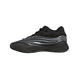 adidas Unisex Dame X Basketball Sneaker, Black/Iron Metallic/Lucid Blue, 9 US Men