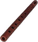 Mouth Woodwind Flute Wooden Traditional Hand Carved, Great Sound Indian Musical Instrument Brown Color 13 Inch