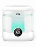 Dreo 6L Top Fill Humidifiers for Bedroom, 60H Runtime, 28 dB Quiet Supersized Cool Mist Humidifiers for Large Room, Air Humidifier for Home, Baby, Plant, Indoor, Night Light, Ultrasonic