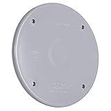 Hubbell-Bell PBC300GY Weatherproof Nonmetallic Device Cover, Blank, Round, Gray 4 in.