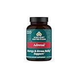 Adrenal Support with Ashwagandha Supplement by Ancient Nutrition, Helps Reduce Stress & Fatigue, Paleo and Keto Friendly, Gluten Free, 1300mg, 60 Capsules