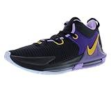 Nike Men's Lebron Witness 7 Basketball Shoe, Black/University Gold-Lilac, 10.5 M US