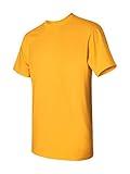 Gildan 5.4 oz Cotton T-Shirt (5000) Tee Large Gold