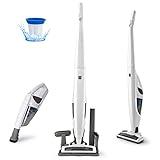 Kenmore DS1030 Cordless Stick Vacuum Lightweight Cleaner 2-Speed Power Suction LED Headlight 2-in-1 Handheld for Hardwood Floor, Carpet & Pet Hair, White