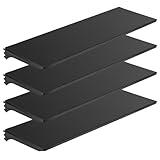 Eastern Tree 4 Packs Gondola Shelves 47 1/4”L x 13 1/2”W for Industrial Grade Black Pegboard Display Stand, 4 Shelves for Gondola Units with 8 Pieces Supply Arms