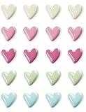 Mymazn 20Pcs Fridge Magnets Cute Refrigerator Magnet, Colorful Magnets for Whiteboard Cabinet Locker, Heart Decorative Magnets for Classroom Kitchen Office