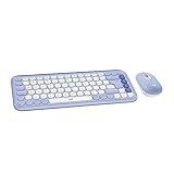 Logitech POP ICON Combo, Bluetooth Keyboard and Mouse Combo, Comfortable Typing, programmable Keys and Buttons, Quiet clicks, Easy-Switch up to 3 Devices - Lilac