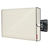 Porch Shield 56-60 inches Outdoor TV Cover Universal Weatherproof Protector for LCD LED Plasma Flat TV Screen Compatible with Wall Mounts and Stands Beige