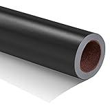 RUSPEPA Black Metallic Wrapping Paper - Solid Color Matte Paper Perfect for Wedding, Birthday, Christmas, Baby Shower - 17.5 Inches X 32.8 Feet