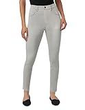 HUE Women's Plus Ultra Soft High Waist Denim Leggings, Silver Grey Wash, 1X