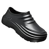 Chef Shoes for Men and Women, Strong Non-Slip Kitchen Clock Clogs, Oil Resistant Nurse Garden Bathroom Work Sandals, Lightweight Waterproof Health Care Food Service Shoe (Black, Adult, Women, 12, Numeric, US Footwear Size System, Wide)