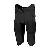 Russell Athletic Boys Integrated 7-Piece Pad Football Pant, Black, M