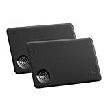 Tile by Life360 Slim (2024) - Wallet Finder, Bluetooth Tracker and Item Locator for Luggage Tags, Passports and More. Both iOS and Android Compatible. Phone Finder. 2-Pack (Black)