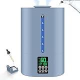 6L Humidifiers for Bedroom Large Room Home, Cool and Warm Humidifiers for Baby and Plants Mist Top Fill Desk Humidifiers Essential Oil Diffuser, Quiet with Adjustable Mist,360°Nozzle-Blue