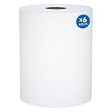 Scott® Universal 100% Recycled Fiber Hard Roll Paper Towels, Bulk (56158), 1.5" Core, with Absorbency Pockets, White (800'/Roll, 6 Rolls/Case, 4,800'/Case)