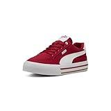 PUMA Men's Court Classic Vulc Sneaker, Dark Crimson White, 10.5