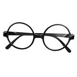 Kangaroo Wizard Glasses for Kids - Round Wizard Round Glasses Costume - Black Fake Circle Frame - Boys & Adults Halloween Costume Cosplay - Apparel