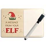 Elf Message Board - Reusable Dry Erase Sign for Elf on The Shelf - Christmas Countdown Fun for Kids | Message from Your Elf