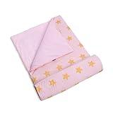 Wildkin Kids Sleeping Bag – Roll-Up Design with Storage Bag for School, Travel & Camping - Pink and Gold Stars