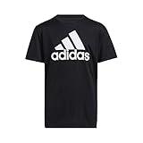 adidas Boys' Short Sleeve AEROREADY Performance Logo Tee T-Shirt, Black, Medium