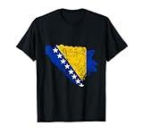 Bosnia and Herzegovina Map Outline Bosnia Travel Bosnian T-Shirt