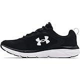 Under Armour Mens Charged Assert 9 Running Shoe, Black/White-001, 9 US