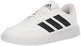 adidas Men's Courtblock Sneaker, White/Black/White, 10