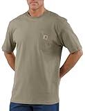 Carhartt Mens Loose Fit Heavyweight Short-Sleeve Pocket T-Shirt Work Utility T Shirt, Desert, XX-Large US