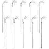 Pickmesh 10 Pcs Metal Golf Cocktail Picks 4.7 Inch Golf Metal Toothpicks for Appetizers Golf Skewers Metal Sandwich Fruit Cocktail Picks for Golf Catered Events Buffet Party Holiday Supplies