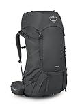 Osprey Rook 65L Men's Backpacking Backpack, Dark Charcoal/Silver Lining