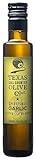 Texas Hill Country Olive Co Garlic Infused Olive Oil - Cold Pressed Gourmet EVOO Olive Oil - Great for Dressing Dipping Marinade - No Artificial Flavors or Added Sugar - Made in Texas (8.5 oz)