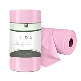 Reusable Paper Towel - Microfiber Cleaning Cloth Roll, Lint-Free, Non-Abrasive, Highly Absorbent, Ultra-Fine Material - Ideal for Home, Auto, Pro Cleaners, Opticians & Photographers (Pink)