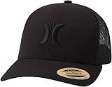 Hurley Men's Caps - Del Mar Mesh Panel Baseball Cap Trucker Hat - Snap Back Hats for Men, Black