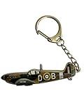 RAF Spitfire MK Va Aircraft Metal Keyring, WWII Military Collectible, 3D Design, Silver, One Size