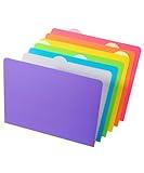 Mr. Pen- File Folders Letter Size, 6 Pack, Vibrant Colors, 1/6-Cut Tab, Colored File Folders, Office File Folder, Colored Folders