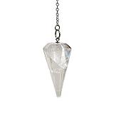 Polar Jade Pendulum Crystal for Dowsing, Divination and Healing - Crystal Pendulum with Chain, Perfect for Energy Balancing, Chakra Healing, Dowsing Pendulum