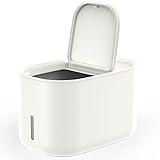 Zuutii Rice Storage Container,Food Container, Dry Food Storage, Pet Food Dispenser, 6.9Qt/11lbs Large Storage Bin with Lid,Silicone Ring & Moisture Proof,for Grain Cereal Soybean Corn,Light Cream