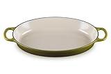 Le Creuset Enameled Cast Iron Signature Oval Baker, 3 qt., Olive